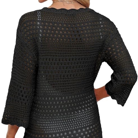 Women’s Crochet Swim Coverup in Black in various NWT - Picture 6 of 7